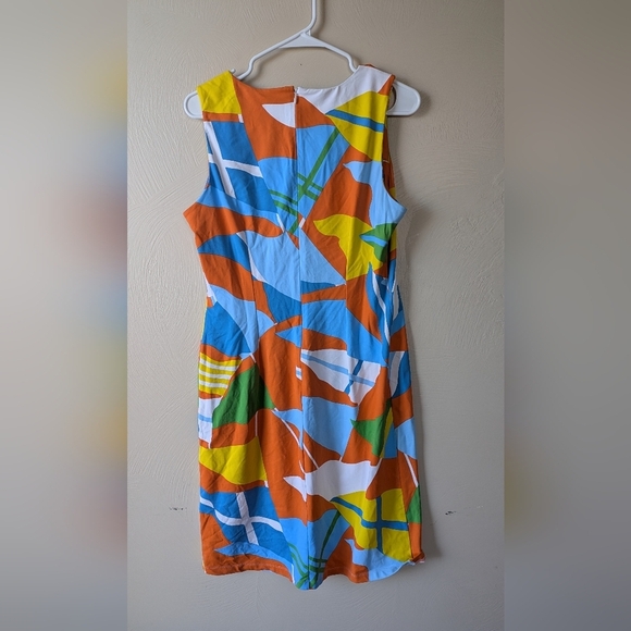J. McLAUGHLIN Chic Shift Dress, Colorful, Graphic, Stretch, Summer, Bold, M - Picture 6 of 7